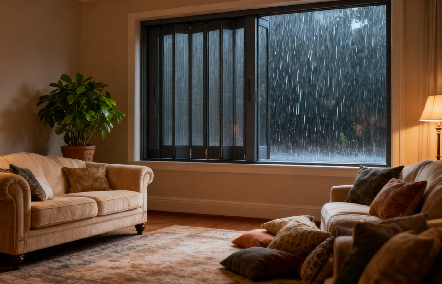 68V mesh folding screen door