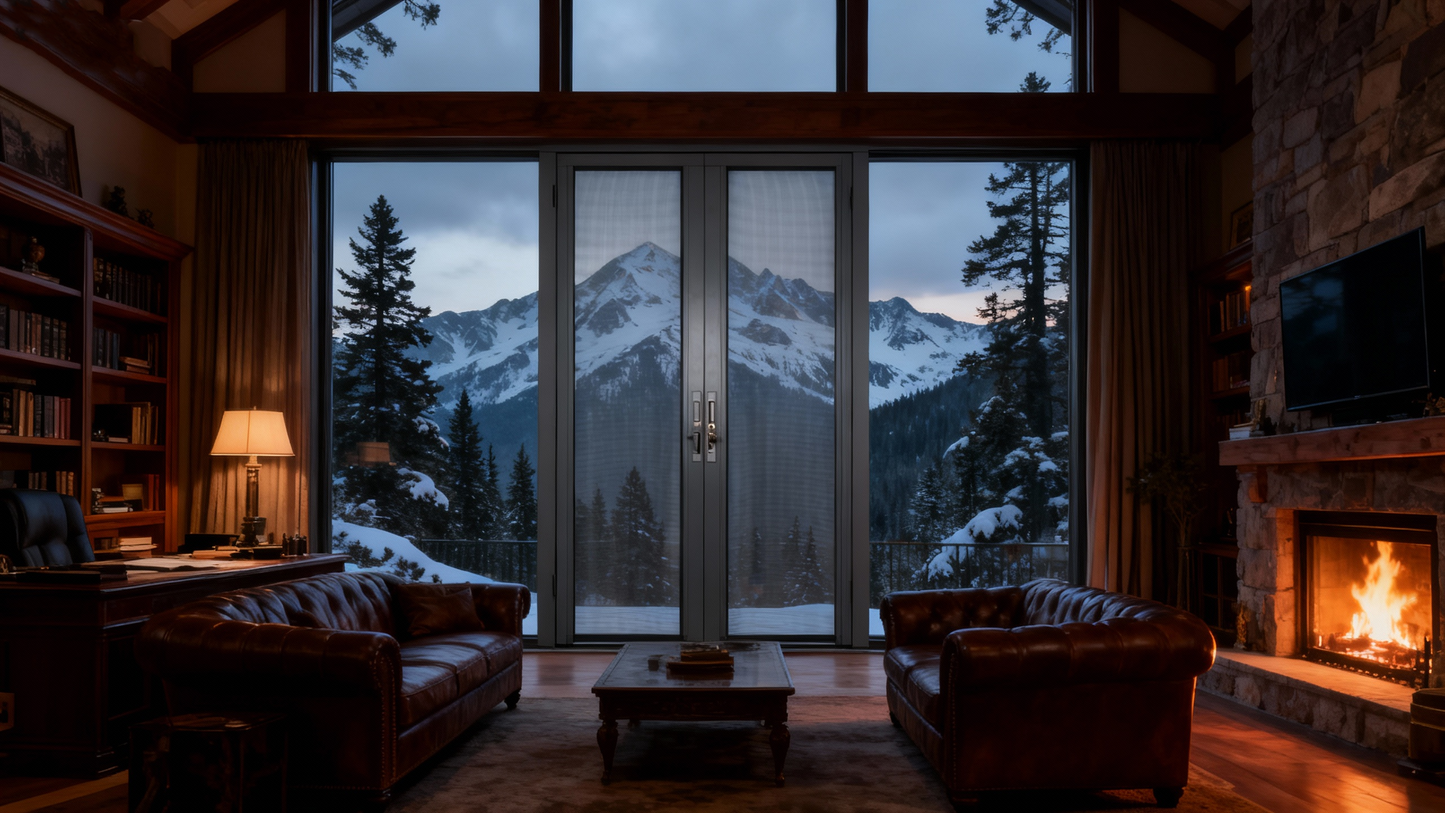 TH-73 invisible rewind screen door