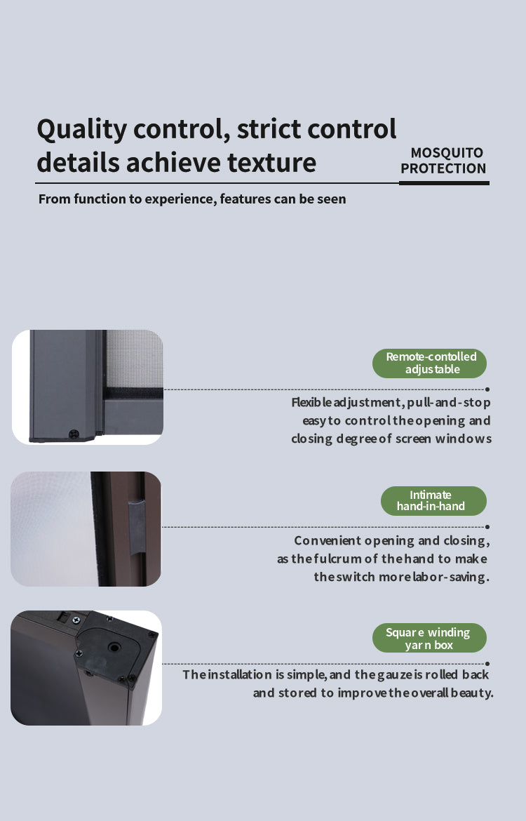 QS-43 removable rewinding screen window