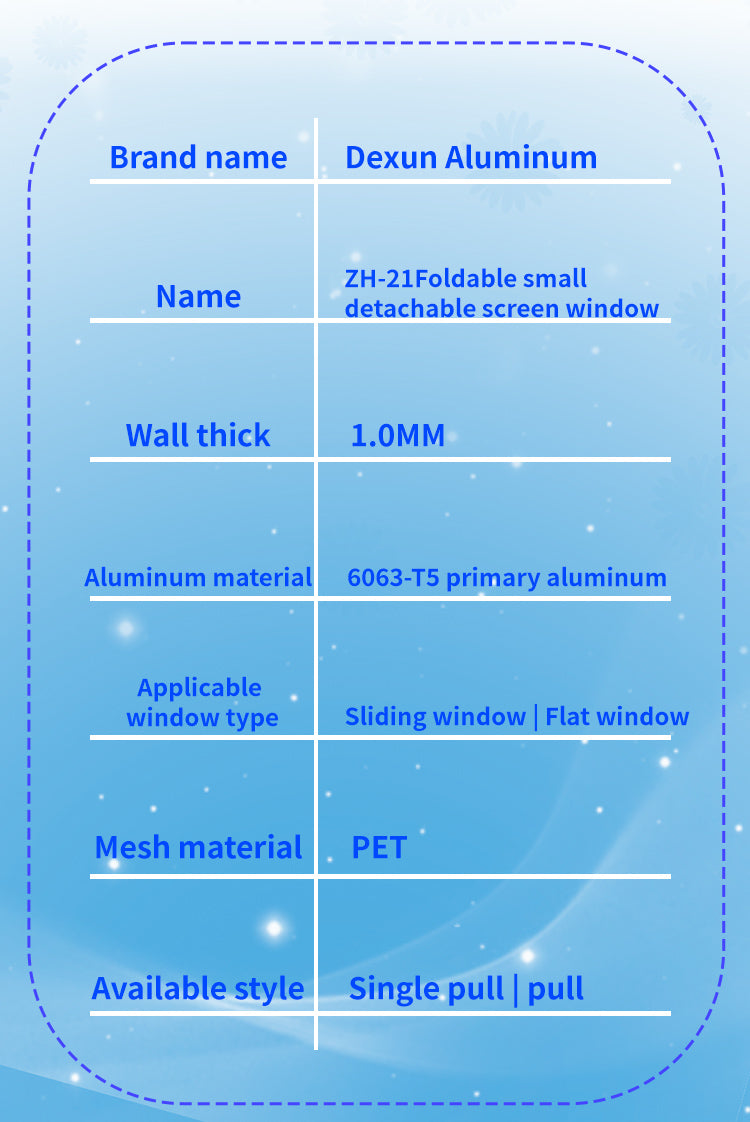 ZH-21 fold small detachable screen window