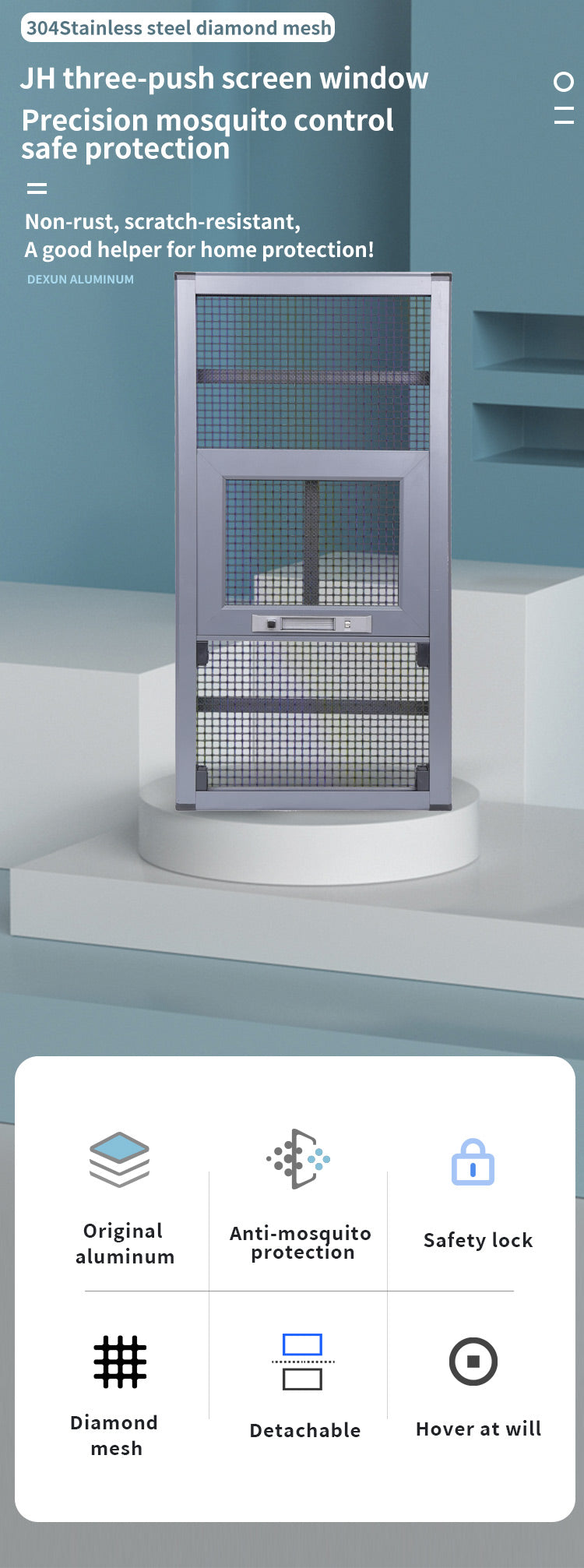 JH-three-push screen window