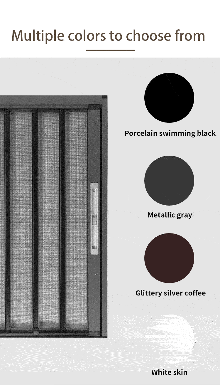 40flat mesh folding screen door series